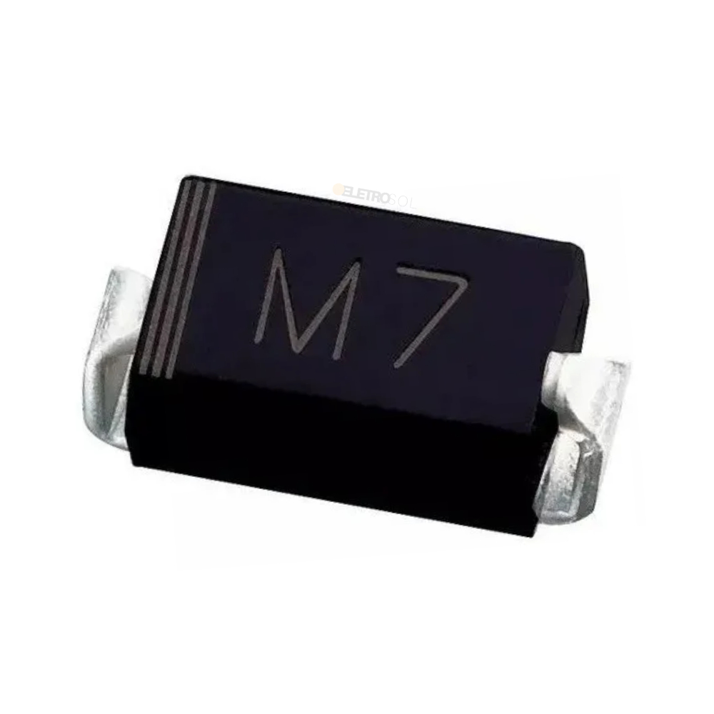 Produktbild von Chanzon M7 SMD-Gleichrichterdiode – 1 A, 1000 V, SMA (DO-214AC), 100 Stück, Für Elektronik-Projekte