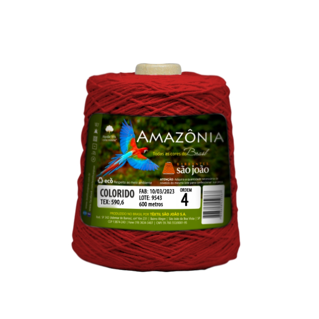 Barbante Amazônia 600 Metros / 400 Gramas - N°4 São João | Shopee