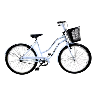 Bicicleta Retro Aro 26 Beach Route Bike -Branco - Sem Marcha kit Preto em Oferta na Shopee
