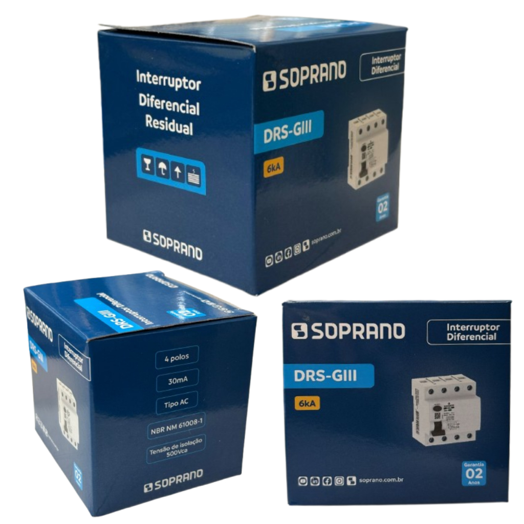 IDR Interruptor Diferencial Residual DR 4p Tetrapolar 63a 30ma