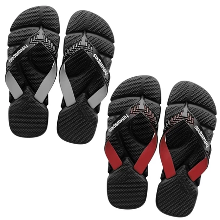 Kit 2 Pares de Chinelo Sandalia Masculino Havainas Power de Borracha Leve Com Tira Macias Ajustáveis