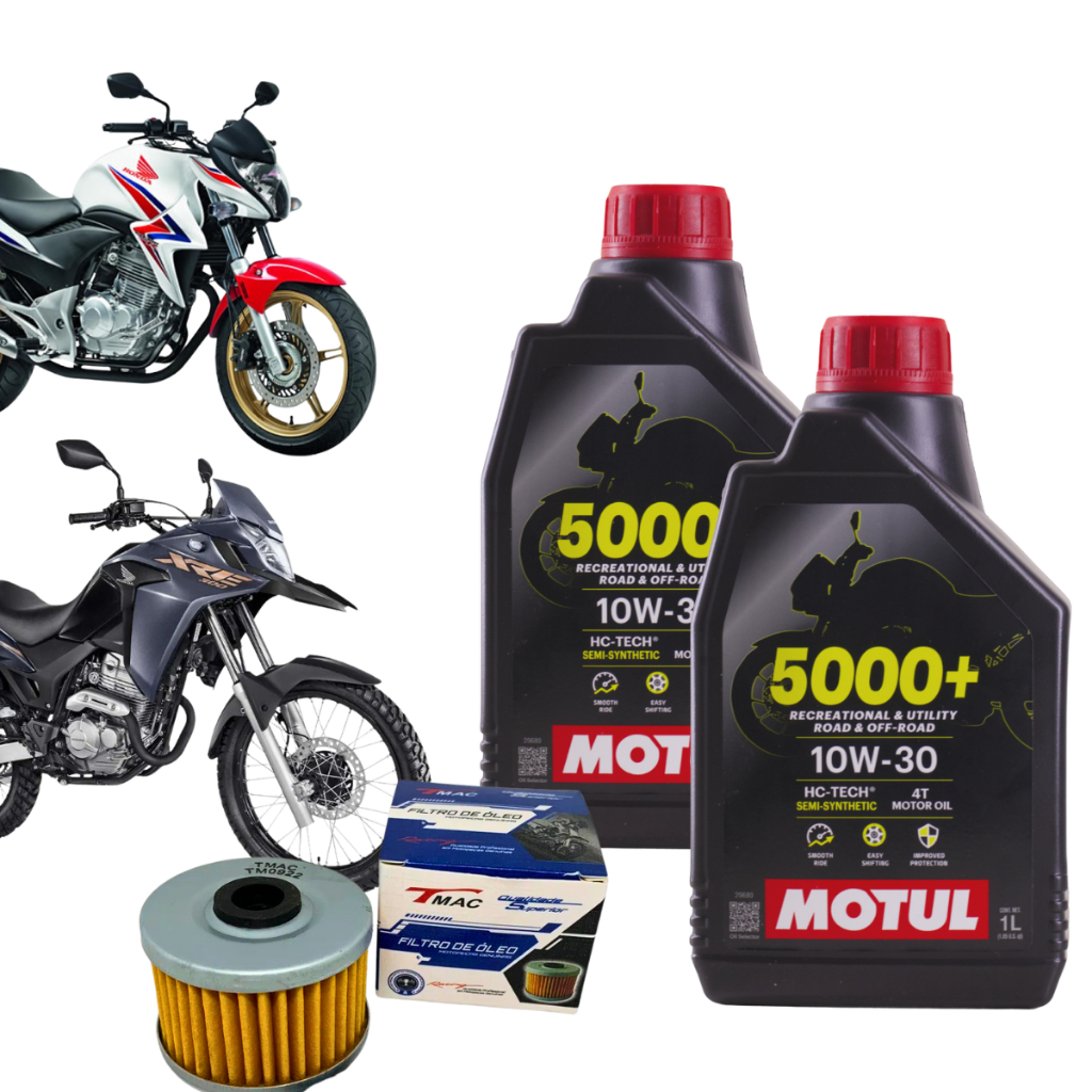 Troca De Oleo Honda Xre 300 Cb 300r 2 Litros Motul 10w30 + Filtro De ...