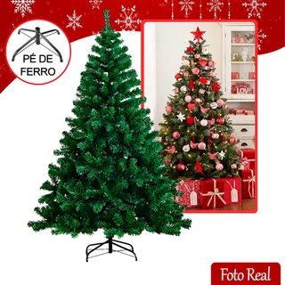 Árvore de Natal Cheia 2,10m 1150 Galhos - Pinheiro Verde Tradicional para Decoração de Natal