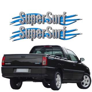 Kit Par Adesivos Super Surf Cinza Volkswagen Saveiro Parati 2003 04 05 06 07 08 em Oferta na Shopee