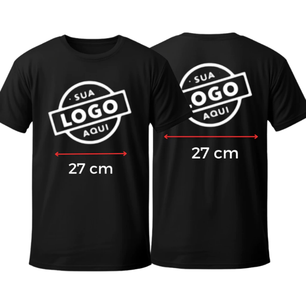 Camiseta Personalizada Com Sua Logo Camisa 100% Algodão