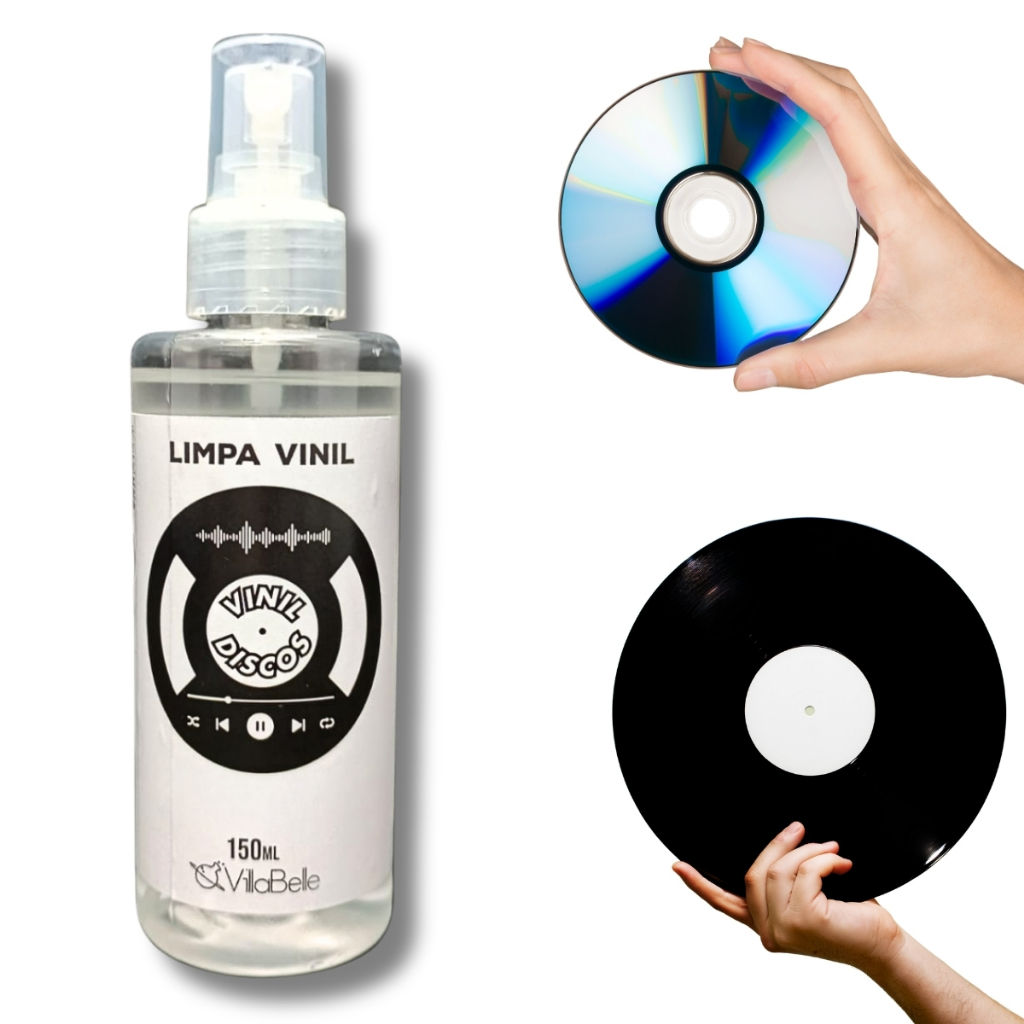 Spray de Limpeza Limpa Discos de Vinil Lps Cds Dvds 150ml Un | Shopee ...