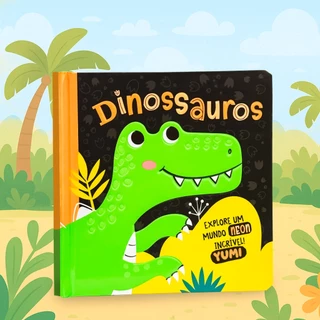 Livro Bebê Alto Contraste e Neon Interativo –Dinossauros Estímulo Visual Sensorial Para Recém-nascidos 0 A 6 Meses em Oferta na Shopee