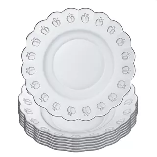 Jogo De Pratos Fundos 12 Peças Em Vidro Para Almoço/Jantar em Oferta na Shopee