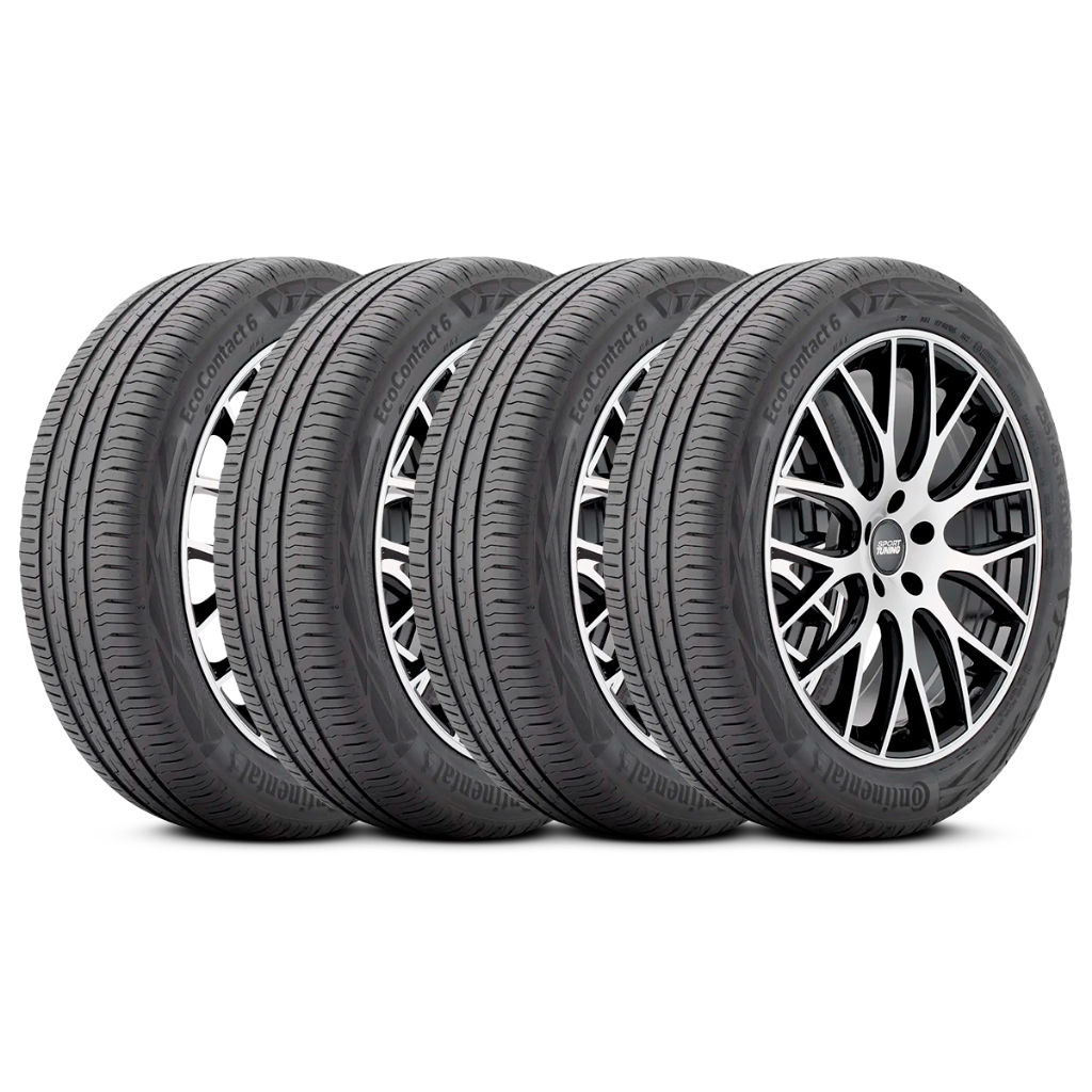 Kit 4 Pneus 195/55R16 Continental EcoContact 6 91V | Shopee Brasil