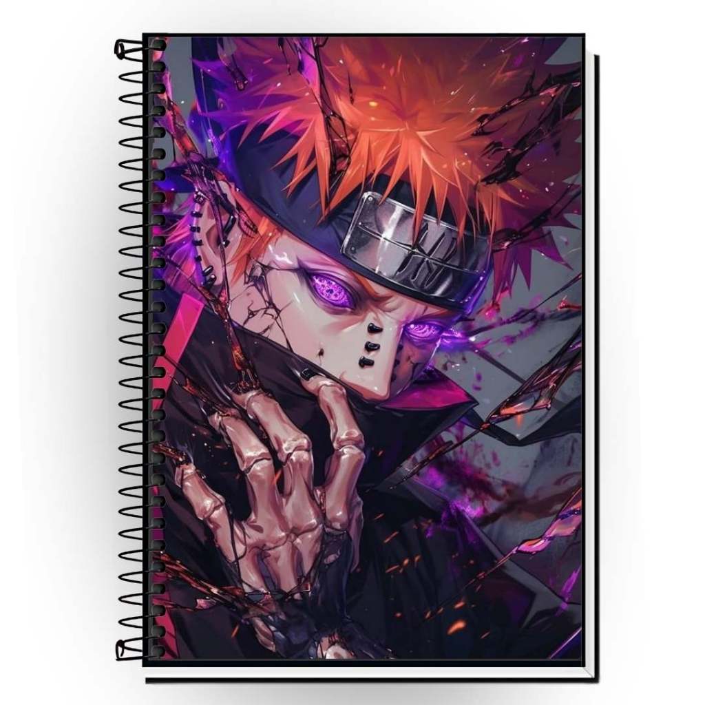 Caderno Pain | Líder da Akatsuki | Capa Dura Premium | Design Épico e ...
