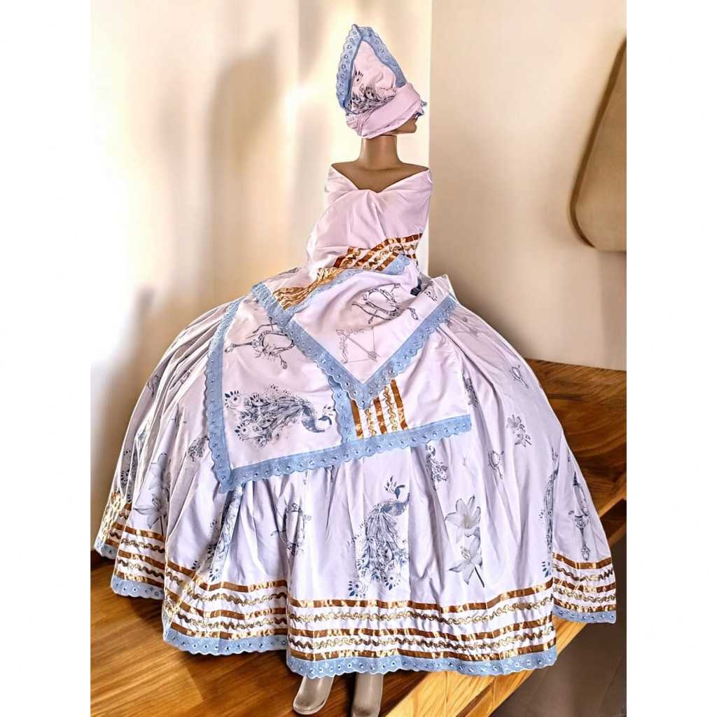VESTIDO - LOGUN EDÉ - BAIANA LOCY LOCY - ROUPA CANDOMBLÉ - ORIXÁ - OGUM ...