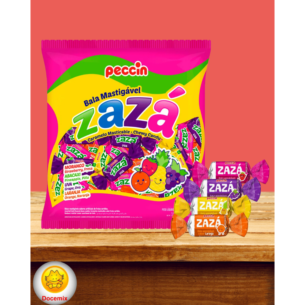 Bala Mastigavel Zaza Sabores Sortidos Peccin 400g | Shopee Brasil