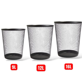 Lixeira grande 16L Metal Aramado-Cesto de lixo Redonda P/Escritorio-Lixeira cesto lixo-kit escritório organizador mesa