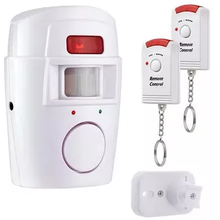 Kit Alarme Residencial Sem Fio Sensor De Presença + 2 Controles + 1 Suporte De Fixação