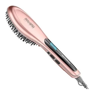 Escova Alisadora Mondial EA-02 Golden Rose Bivolt Tourmaline Íon Cerâmica Digital Anti Frizz Cabelos Lisos e Brilhantesa