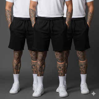 Kit 3 Bermudas Moletom Premium – Leve, Macia e Moderna
