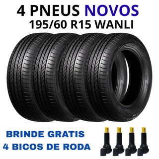 Kit 4 Pneus Novos Aro 15 WANLI 195/60R15 ORIGINAL Conforto Durabilidade Segurança Beneficio