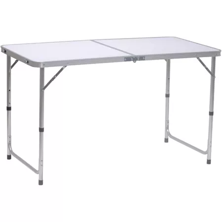 Mesa Dobravel Maleta Portatil, Escrivaninha Dobravel Retangular para Cozinha/Area Externa/Camping（120×60×70CM）