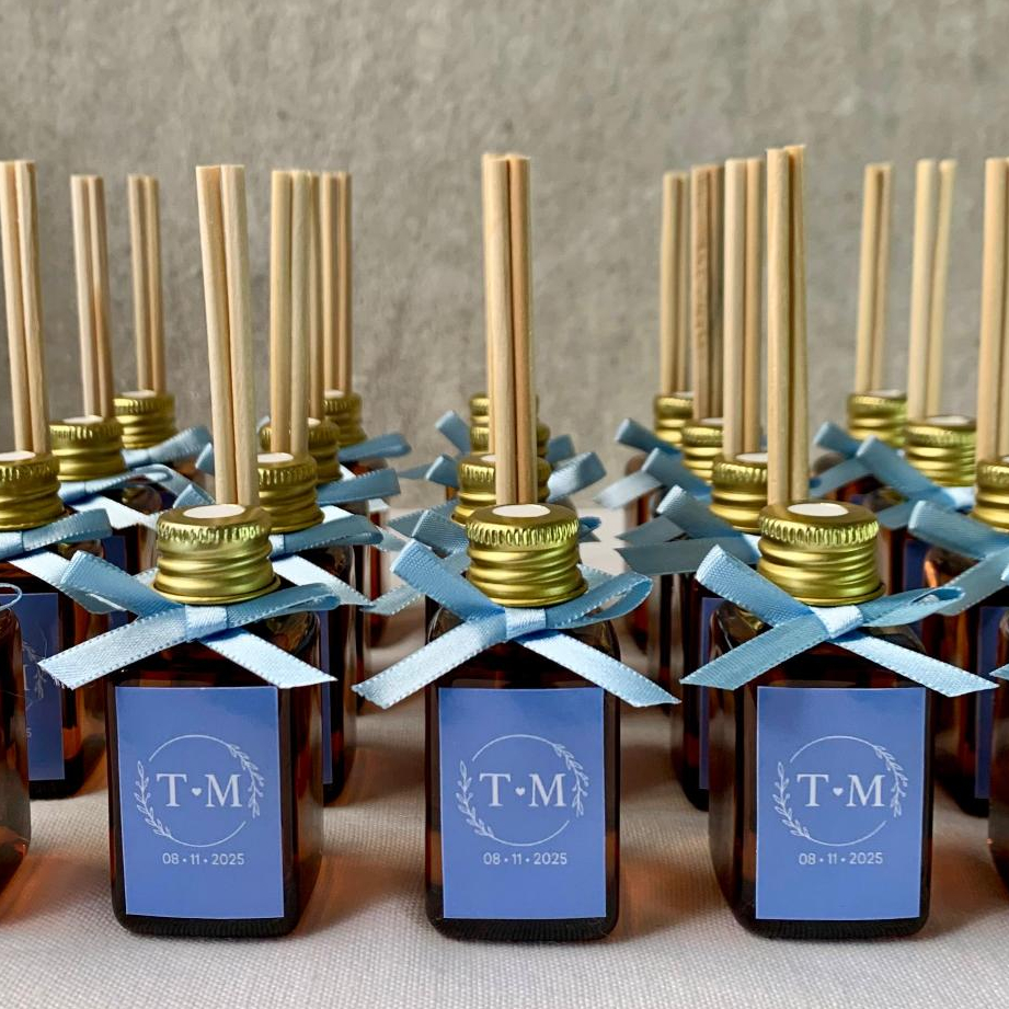 60 Aromatizador Luxo Personalizado Casamento - Mini Difusor 100% Produzido