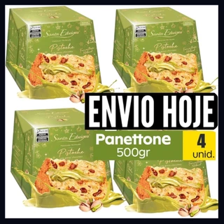 4,2,1 PANETTONE PISTACHE GOTAS CHOCOLATE SANTA EDWIGES 500GRAMAS GOTAS CHOCOLATE CAIXA ATACADO NATAL