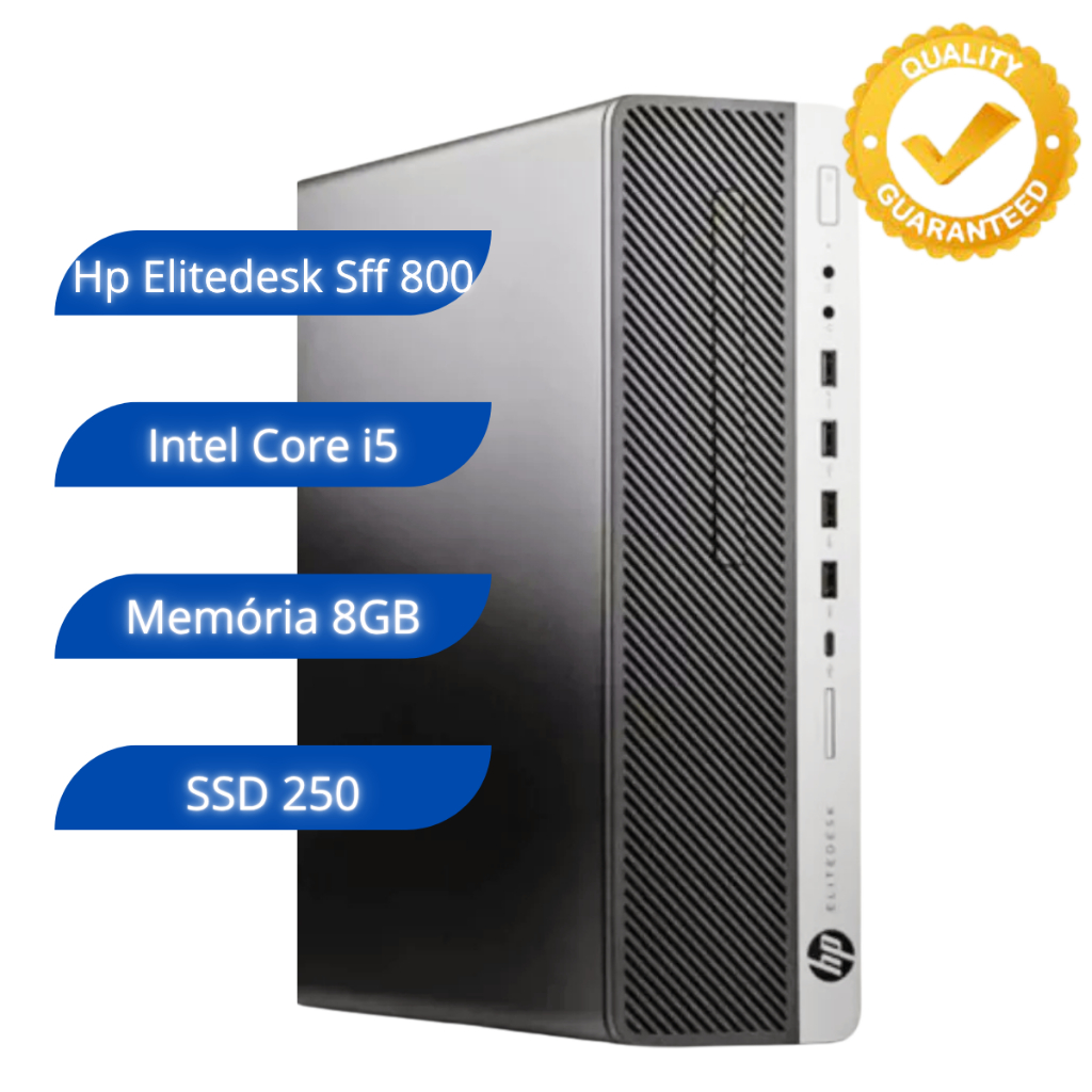 Desktop Hp Elitedesk Sff 800 G4 I5 8500 8gb, Ssd 250gb - 8 Gb