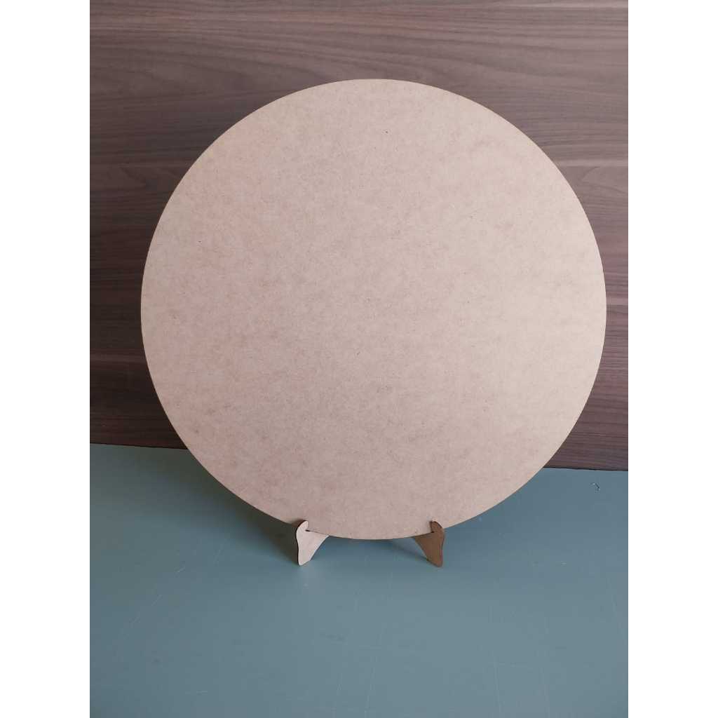 PAINEL REDONDO 50CM EM MDF -COM SUPORTE-RECORTE LASER-PAINEL DE MESA