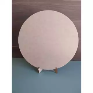 PAINEL REDONDO 50CM EM MDF -COM SUPORTE-RECORTE LASER-PAINEL DE MESA