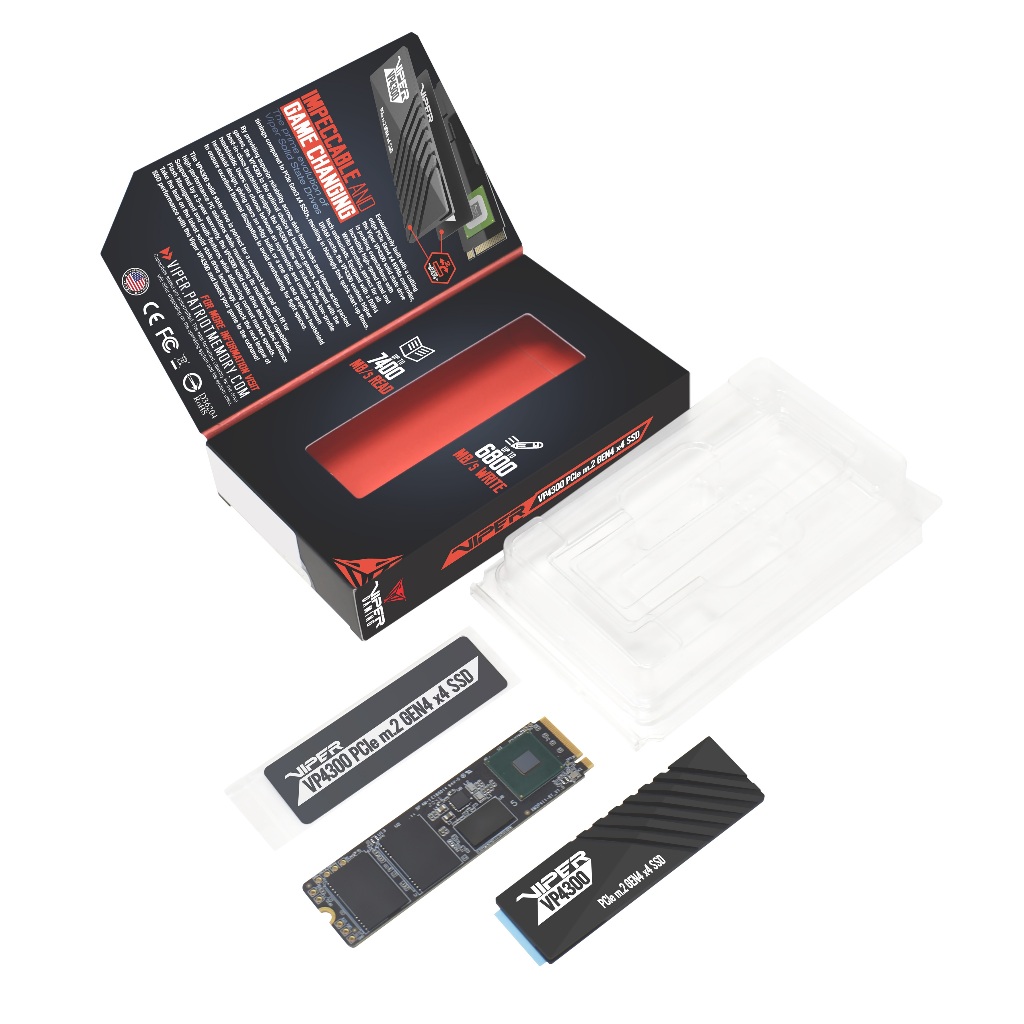 SSD 1TB Patriot Viper VP4300 NVME M.2 7400 MB/s - ORIGINAL - PC