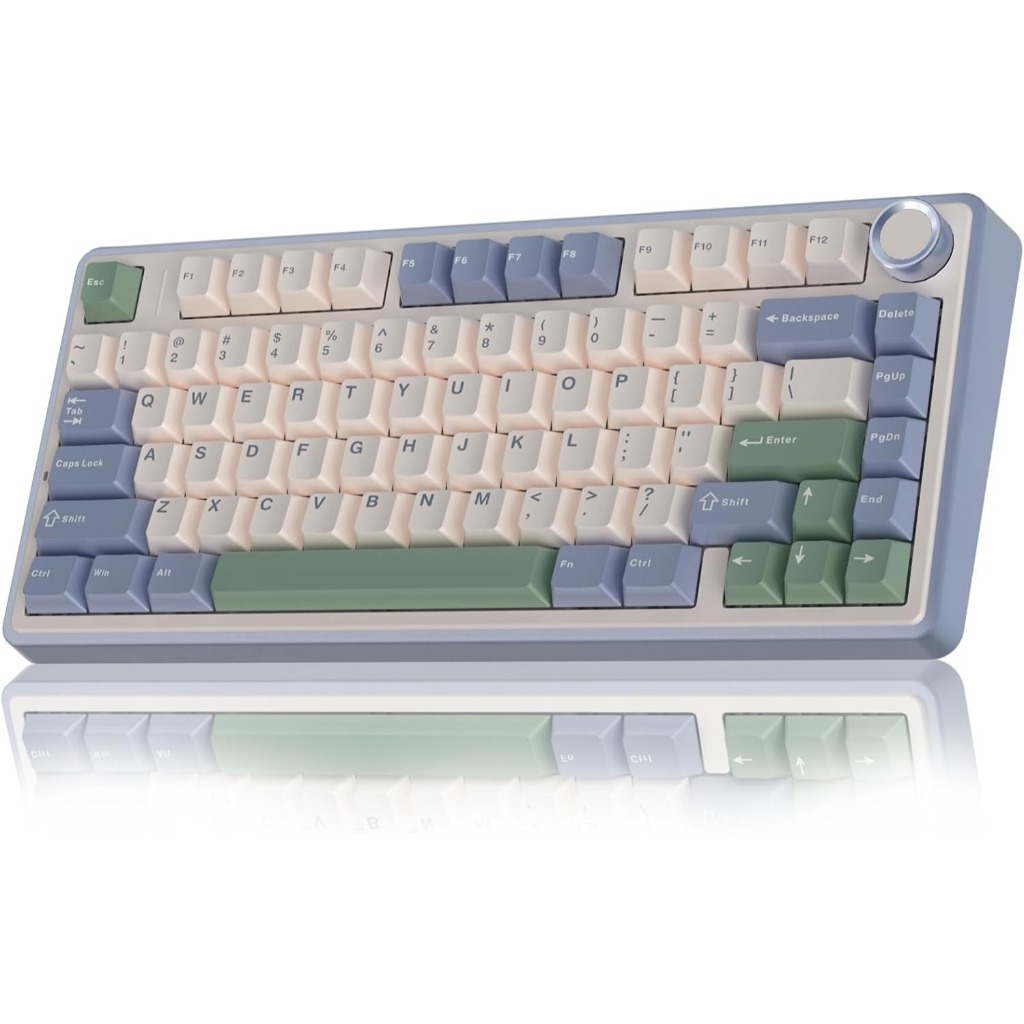 Teclado Mecânico Aula F75 Layout 75 RGB Hot Swappable Switch Ash Wood ...