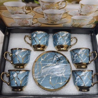 Xícara de café kit com 12 peças de Cerâmica em porcelana — foto 5 — Achou Levou Brasil