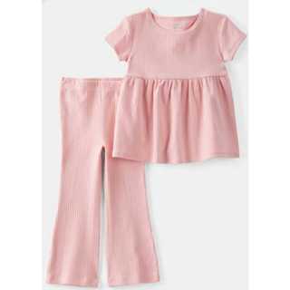 Conjunto  Carter's 2 peças para Menina - Verão -  Camiseta manga curta e calça Flare - Produto novo e original em Oferta na Shopee