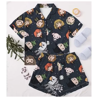 pijama americano personalizado infantil juvenil adulto baby-doll natal huntrix grinch Harry potter em Oferta na Shopee