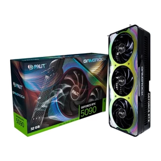 Placa de Vídeo Palit NVIDIA GeForce RTX 5090 GameRock, 32GB, GDDR7, DLSS, Ray Tracing, NE75090019R5-GB2020G