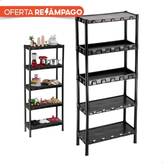 Estante 5 Prateleiras Modular Plástica Multiuso Com Pézinho Reforçada em Oferta na Shopee