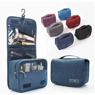 Necessaire Organizadora Bolsa Portátil Para Maquiagem Para Viagem Higiene Pessoal Com Divisória Cabide em Oferta na Shopee