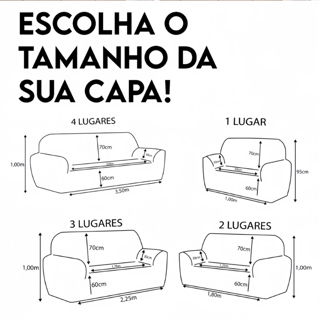 Imagem do produto Capa De Sofá Lisa Coladinha 2 e 3 ou 4 Lugares / Capa de Poltrona 1 Lugar Malha Gel 5