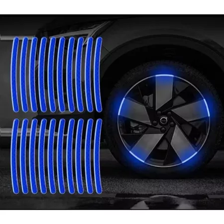 Adesivos para Rodas De Carro/Moto Refletivos De Listras Decorativas, Aviso De Segurança Noturna