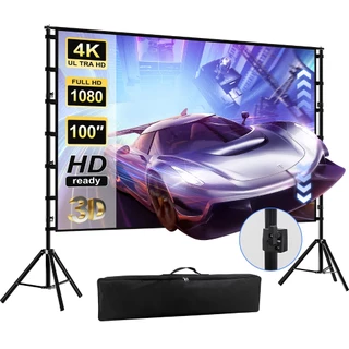 Tela De Projeção Retrátil 68-210cm Com 160° Grande Angular Tripe Para Telas De Projecao Tela Projecao Retratil Dupla Fac