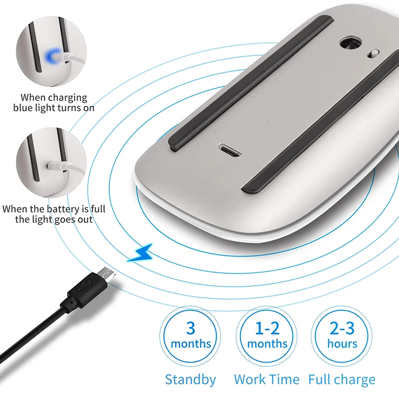 Mouse Mágico 2 Sem Fio Bluetooth Para APPLE Mac Book Macbook Air