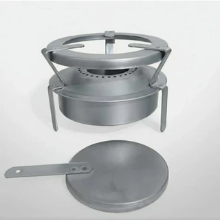 Fogão portátil 1boca espiriteira  à álcool Sem Pintura com abafador. em Oferta na Shopee