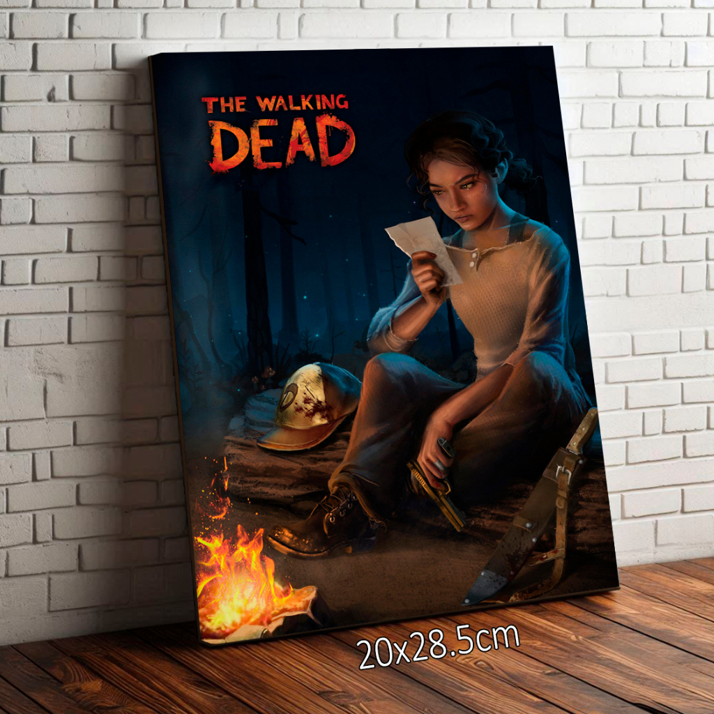 Placa Quadro Decorativo The Walking Dead Telltale Games Clementine