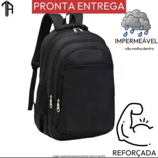Mochila Bolsa Viagem Trabalho Escola Faculdade Universidade Feminino e Masculino Cor Preta