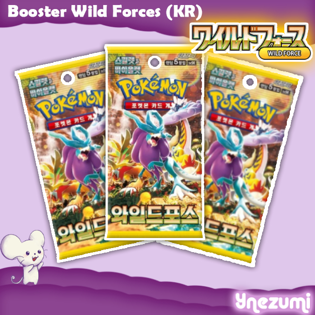 Booster Pacotes Pokémon Coleção WILD FORCE Coreano Original The Pokémon Company Lacrado