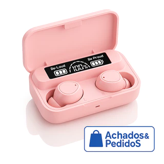 Fone De Ouvido bluetooth 5.1 M10 Sem Fio tws Estéreo Com Pod Carregador ROSA em Oferta na Shopee