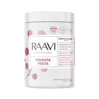 Raavi Creme Para Massagem Pimenta Preta Termoativo 1kg