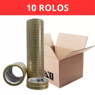 Kit 10 Rolos Fita Adesiva Fina Transparente 12mmx30m Durex