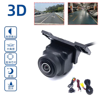 Câmera Automotiva de Ré 170° HD Dual AHD/CVBS Visão Noturna Olho de Peixe, Visão Noturna traseira ou lateral.