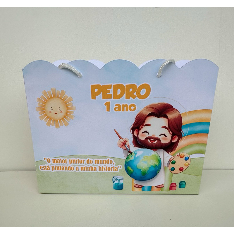 Sacolinha O Maior Pintor Do Mundo Azul Pegue E Monte Personalizada Kit