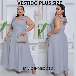 Vestido Plus Size Feminino com Laços | Moda Elegante, Confortável e Estilo Casual Festa