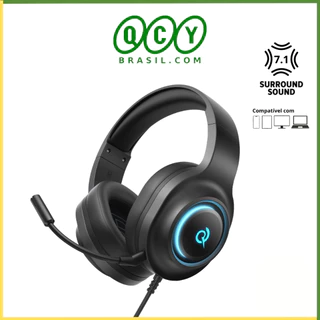 Headset Gamer QCY Heroad V200 Pro RGB Som 7.1 Surround Com Fio USB-A Driver 50mm para PC, PS4, PS5 em Oferta na Shopee